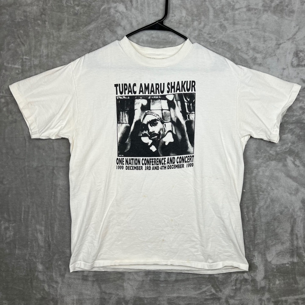 Vintage Tupac Amaru Shakur One Nation Conference Concert 1999 Single Stitch‎ L